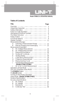 UNI-T UT60B Specification