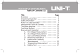 UNI-T UT33B Specification
