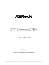 ASROCK Z77 Extreme6/TB4 User manual