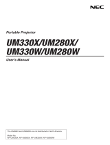 NEC NP-UM330X User manual