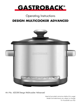 Gastroback Design Multicooker Advanced Operating instructions