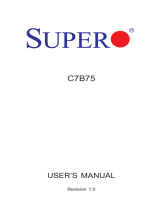 Supermicro C7B75 User manual