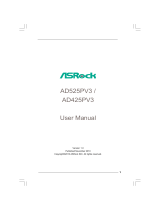 ASROCK AD525PV3 User manual
