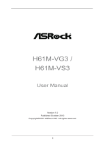 ASROCK H61M-VG3 User manual