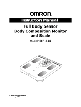 Omron Healthcare FULL BODY SENSOR BODY COMPOSITION MONITOR AND SCALE HBF-516 User manual
