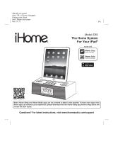 iHome ID83 Operating instructions