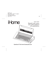 iHome Bluetooth Speaker Keyboard iPa User manual