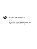 HP (Hewlett-Packard) ENVY dv6-7200 Quad Edition Notebook PC series User manual