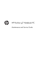 HP (Hewlett-Packard) Pavilion g7-1000 Notebook PC series User manual