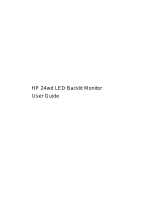 HP Value 24-inch Displays User manual