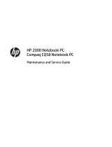 HP (Hewlett-Packard) Compaq Presario CQ58-a00 Notebook PC series User manual