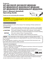 Hitachi CP-WX8240A  guide User manual