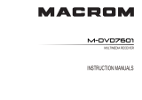 Macrom M-DVD7601 Operating instructions