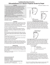 Draper Silhouette/Series E Operating instructions