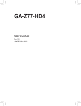 Gigabyte GA-Z77-HD4 User manual