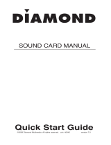 Diamond Multimedia SOUND CARD User guide