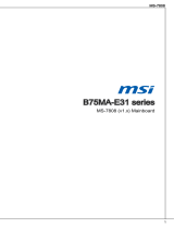 MSI B75MA-E31 User manual