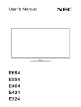 NEC MultiSync E464 User manual