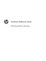 HP ProOne 600 G1 All-in-One PC Reference guide