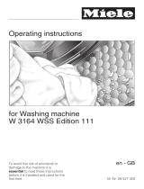 Miele W3164 WSS EDITION 111 User manual