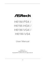 ASROCK H61M-HG4 User manual