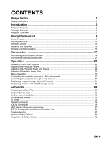 Optoma X501 User manual