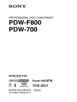 Sony PDW-700 User manual