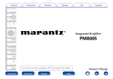 Marantz PM8005 Owner's manual