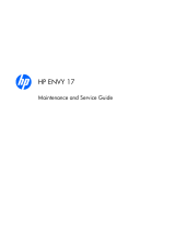 HP (Hewlett-Packard) ENVY 17-1100 Notebook PC series User manual