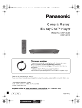 Panasonic DMP-BD89 User manual