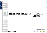 Marantz NR1504 Owner's manual