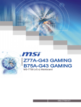 MSI B75A-G43 GAMING User manual
