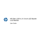 HP Elite L2201x 21.5-inch LED Backlit LCD Monitor User guide