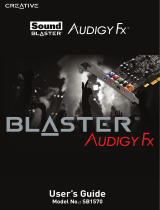 Creative Sound Blaster Audigy FX User manual