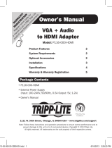 Tripp Lite P116-000-HDMI Adapter User manual