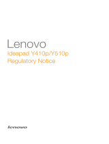 Lenovo IdeaPad Y510p User manual