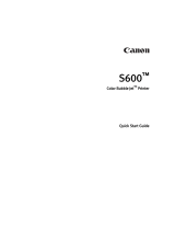 Canon S600 User manual