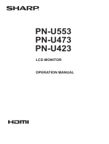 Sharp PN-U553 User manual