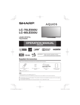 Sharp LC-60LE550U User manual