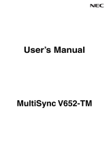 NEC V652-TM User manual