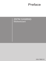 MSI Z87M GAMING User manual
