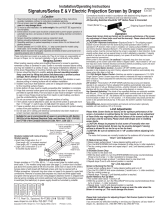 Draper Signature/Series V Operating instructions