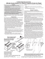 Draper Ultimate Access/Series V Operating instructions