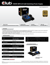 CLUB3D 1000Watt 80+Gold Specification