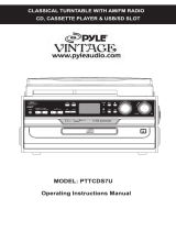 PYLE Audio Vintage PTTCDS7U User manual