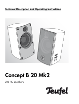 Teufel Concept B 20 Mk2 Owner's manual