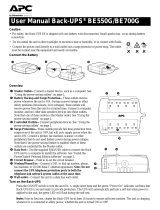 APC BE550G-GR User manual