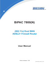 Billion BiPAC 7800 User manual