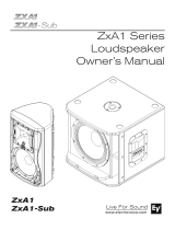 Electro-Voice ZXA1SUB Owner's manual