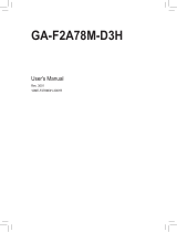 Gigabyte GA-F2A78M-D3H (rev. 3.0) User manual